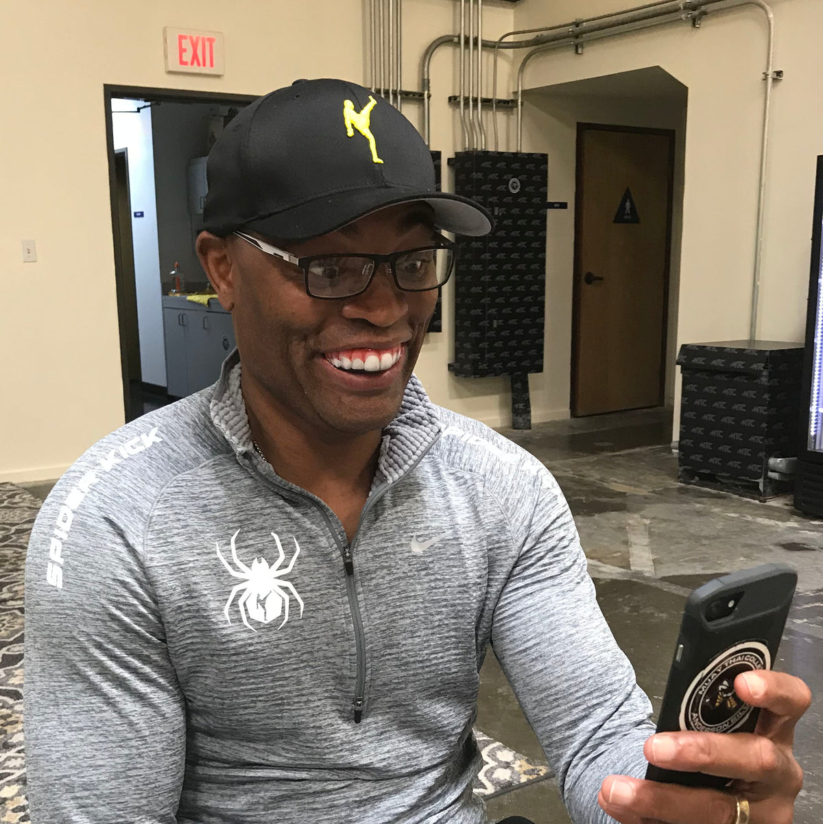 man wearing real teeth mouthguards by mouthpiece guy